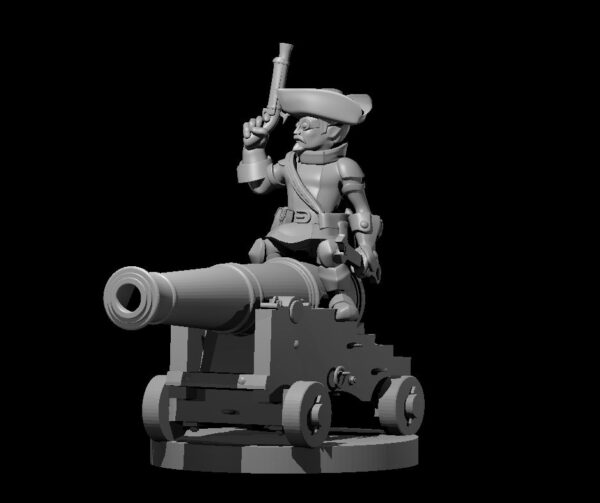 Male Gnome Artificer On Cannon