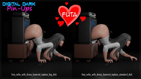 13cm Tall & 18cm Long Sadako Yamamura (Ringu) With SFW, NSFW, And FUTA Options - Image 17